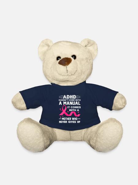ADHD Mom Best Mothers Gift - Teddy Bear - french navy