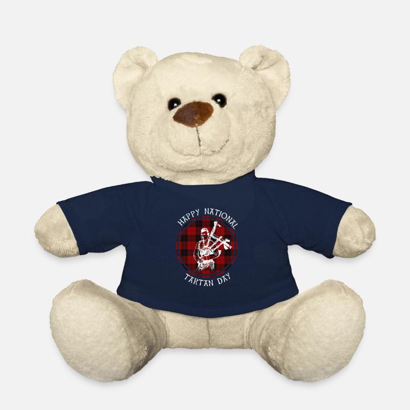 National Tartan Day Schottland Dudelsack Geschenk - Teddy - French Navy