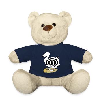 Dodo cadeau oiseau origine primitive fossil archéologie Geek - Nounours - bleu marine - Devant
