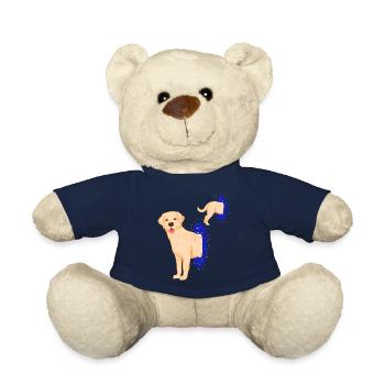 Retriever Labrador dans le trou noir, fan de l'espace - Nounours - bleu marine - Devant