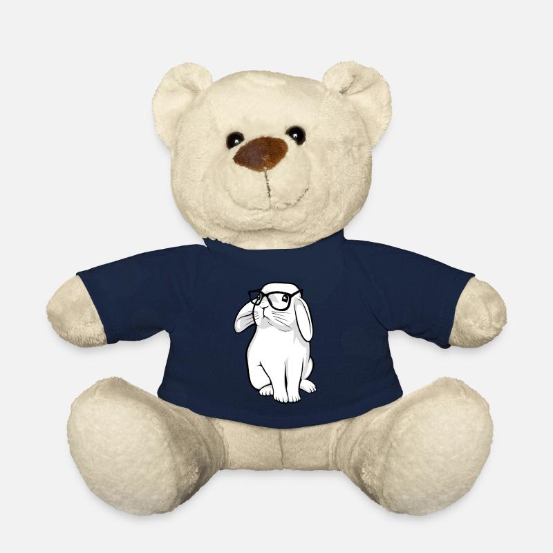 Hipster Rabbit mit Geek-Brille - Teddy - French Navy