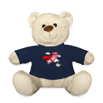 Fliegen-Schwein-lustiges Vieh - Teddy - French Navy - Vorne