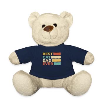 Best Cat Dad Ever! Men & Boy Cat Owners - Teddy Bear - french navy - Front