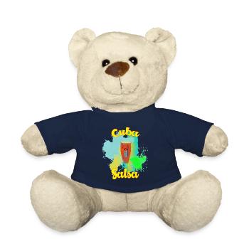 Cuba Salsa Musique Danse Cadeau - Nounours - bleu marine - Devant