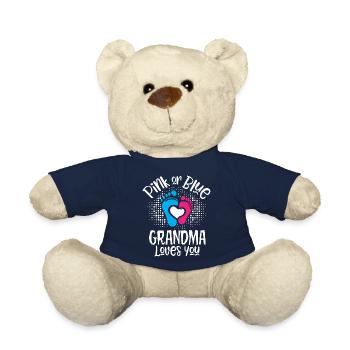 Pink Or Blue Grandma Loves You Gender Reveal - Teddy - French Navy - Vorne