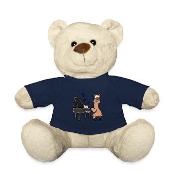 Lama spielt Klavier - Teddy - French Navy - Vorne