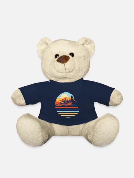 Conception de cadeau d'escalade de rocher minimaliste - Nounours - bleu marine