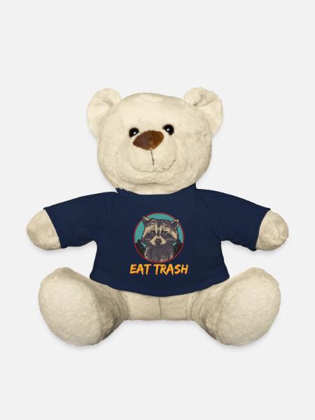Cadeau drôle de poubelle de raton laveur - Nounours - bleu marine