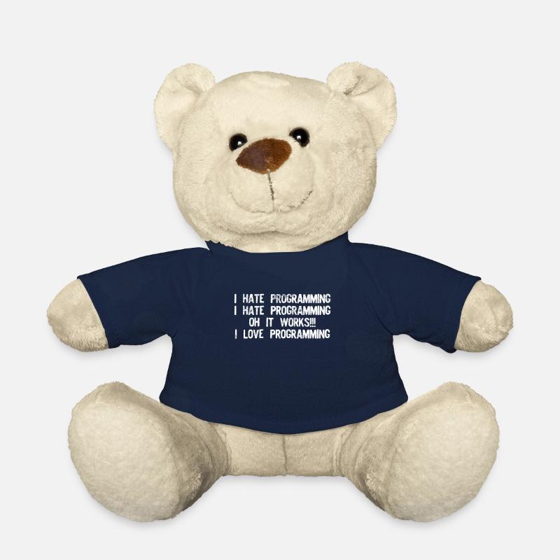 I hate programming it works graphic funny - Teddy Bear - french navy