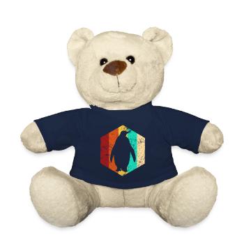 Penguin Penguins New Zealand Retro Gift - Nounours - bleu marine - Devant