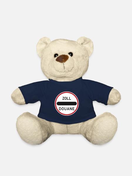 Panneau de signalisation pouces douane - Nounours - bleu marine