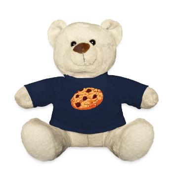 Chocolate Chip Cookie graphic Giant Cookie - Teddy Bear - french navy - Front