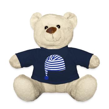 bonnet de nuit - Nounours - bleu marine - Devant