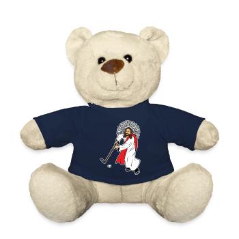 Jesus Christus Hockey Eishockey Team Sport Freak - Teddy - French Navy - Vorne