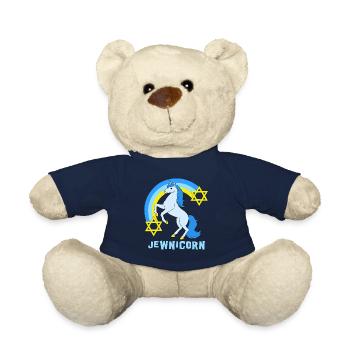 Judentum Einhorn Davidstern Jüdisch Juden - Teddy - French Navy - Vorne