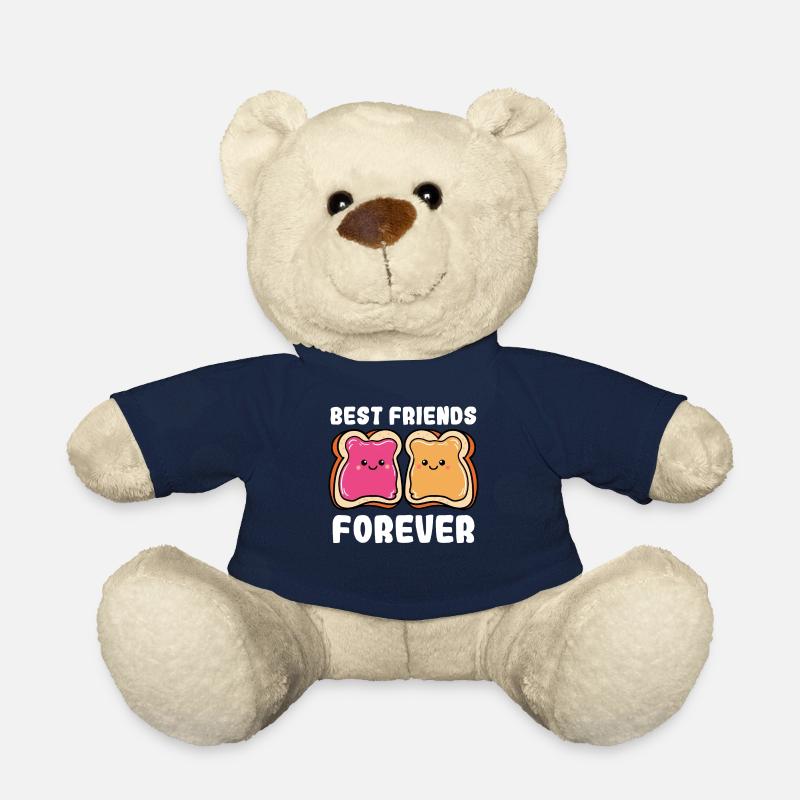Peanut Butter Jam Best Friends Gift - Teddy Bear - french navy