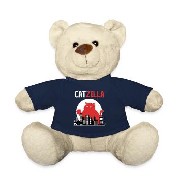 Chat Catzilla, chaton japonais - Nounours - bleu marine - Devant