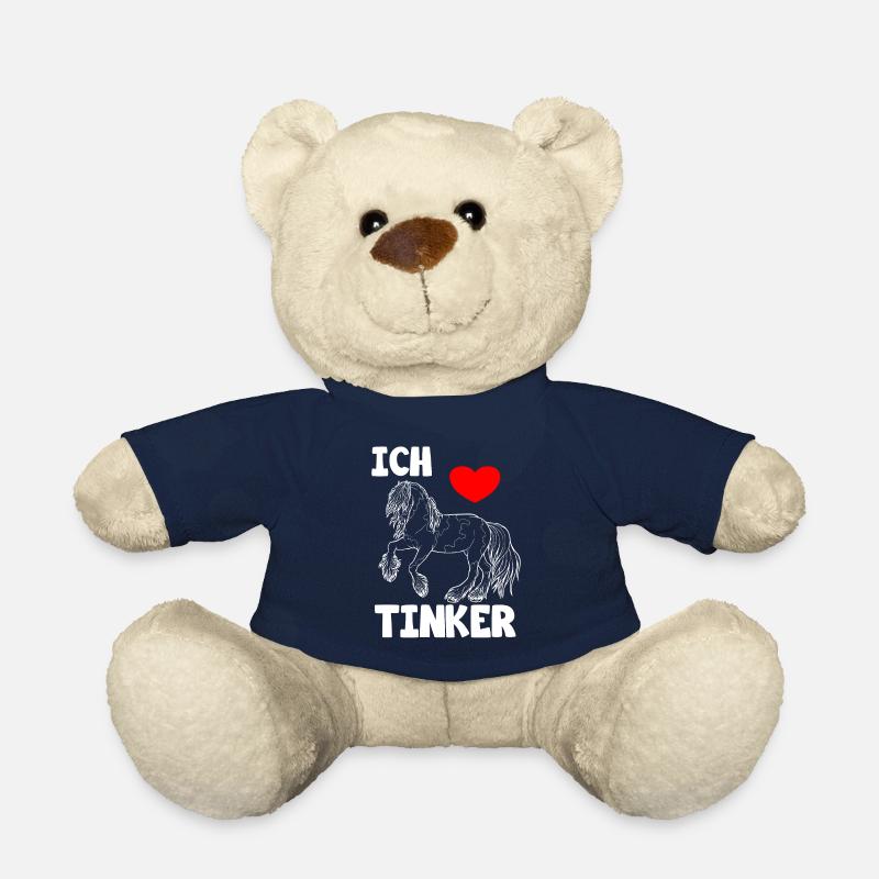 I love Tinker horses - Teddy Bear - french navy