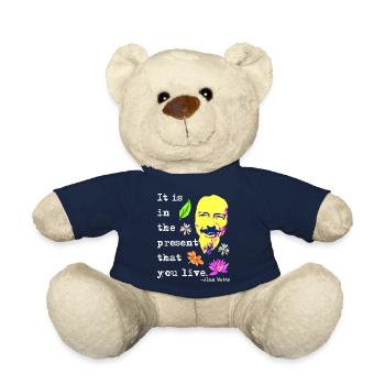 It is in the present that you live | Alan Watts - Teddy Bear - french navy - Front