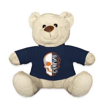 Crâne Camping mots signifiant cadeau - Nounours - bleu marine - Devant