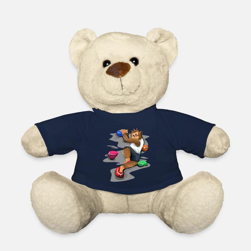 Affe klettert an einer Wand - Teddy - French Navy