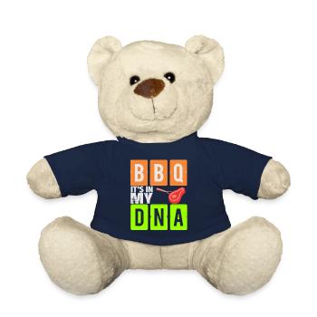 BBQ in my DNA! Gift idea, meat - Teddy Bear - french navy - Front