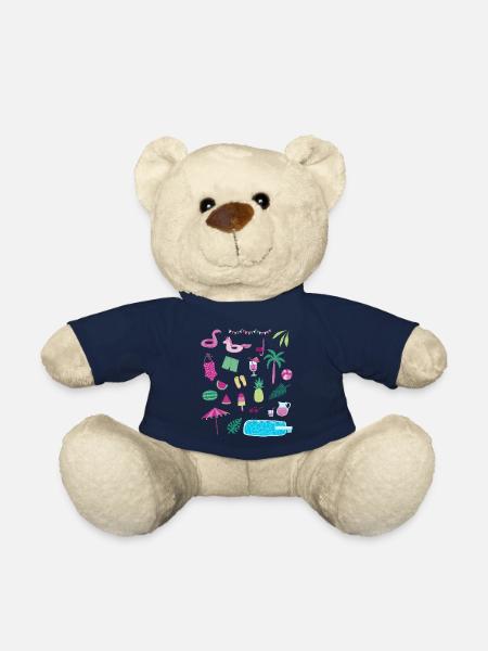 Fête de la piscine - Nounours - bleu marine