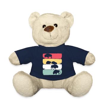 Amerikanischer Bison Zootier - Teddy - French Navy - Vorne