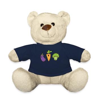 Vegan vegetables - Teddy Bear - french navy - Front