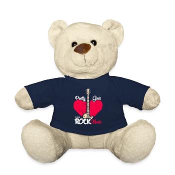 Pretty girls like rock music vintage - Teddy Bear - french navy - Front