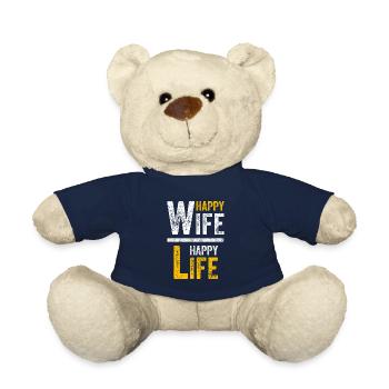 Happy Wife Happy Life - Teddy Bear - french navy - Front