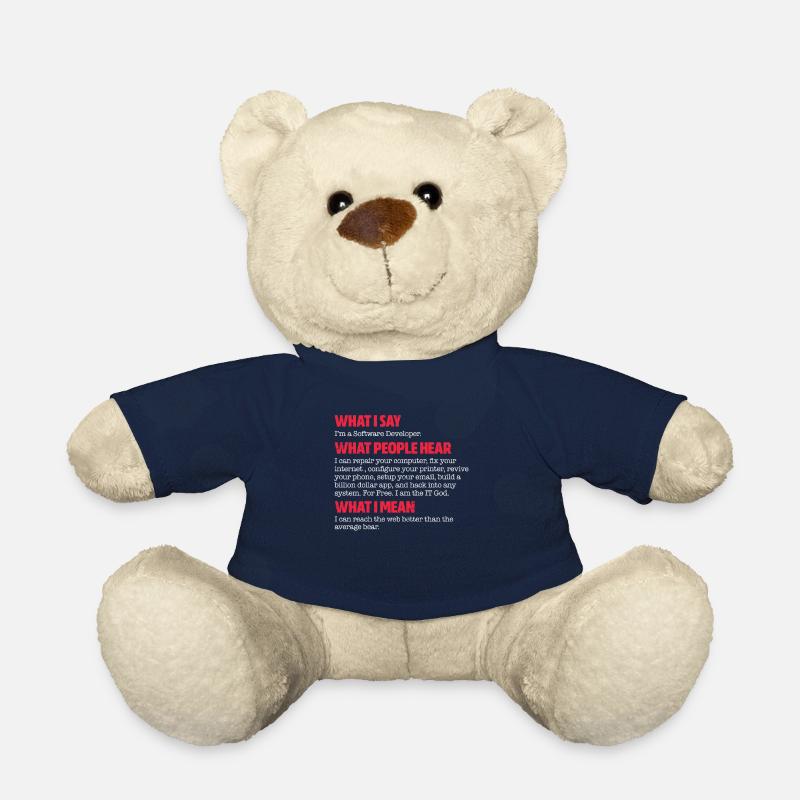 Software developer - Teddy Bear - french navy