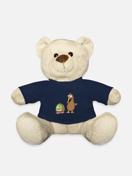 Oiseau kiwi et fruit kiwi - Nounours - bleu marine