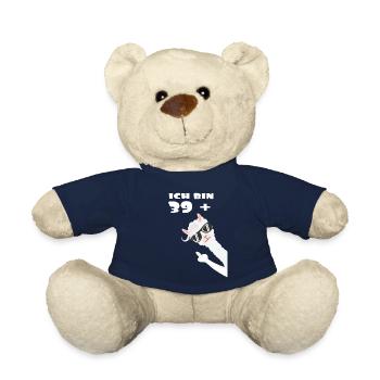 Ich bin 39 plus Lama Alpaka - Teddy - French Navy - Vorne