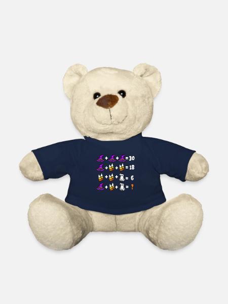 Math Halloween - Teddy Bear - french navy