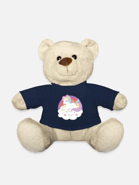 Licornes licorne sur nuage licornes - Nounours - bleu marine