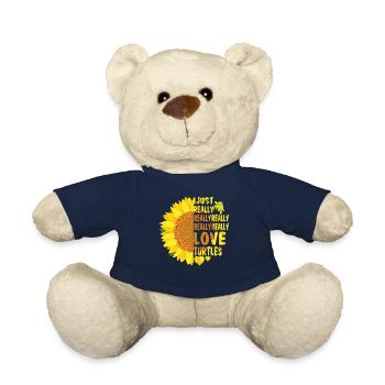 I Just Really Really Love Turtles Sunflower Women - Teddy - French Navy - Vorne