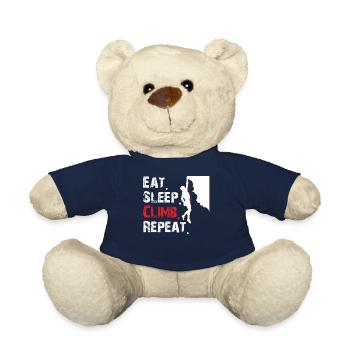 Eat Sleep Climb Repeat climbing lovers design - Teddy Bear - french navy - Front