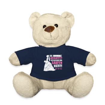 JGA Junggesellinnenabschied Heirat Braut Geschenk - Teddy - French Navy - Vorne