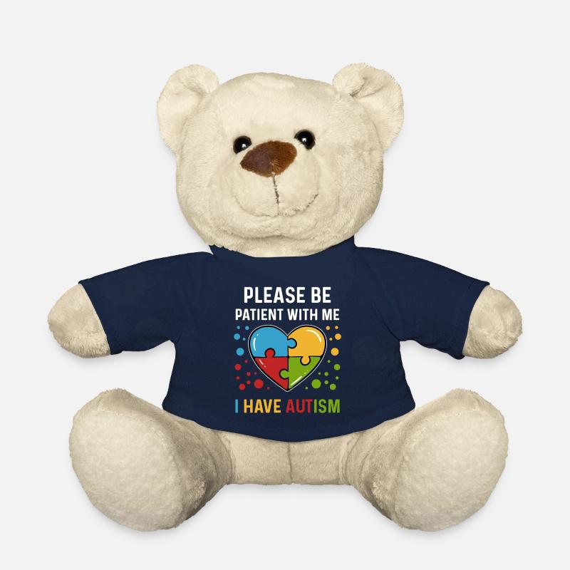 autism - Teddy Bear - french navy