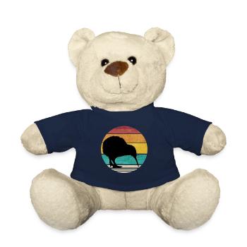 Retro Kiwi New Zealand Vintage New Zealand Travel - Nounours - bleu marine - Devant