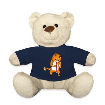 Oboe Cat - Teddy Bear - french navy - Front