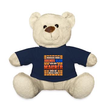Maurer Geile Sau Mauern Mauermeister Bauhandwerker - Teddy - French Navy - Vorne