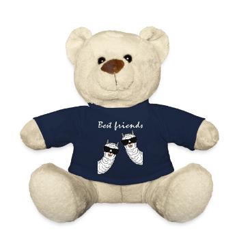 Beste Freunde Geschenk Damen Herren Kinder - Teddy - French Navy - Vorne