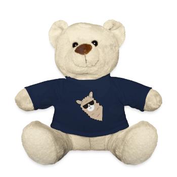 Lama avec lunettes de soleil Alpaga LLama - Nounours - bleu marine - Devant