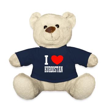 Kurdistan Kurden t shirt Geschenk - Teddy - French Navy - Vorne