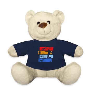 Joueur de football rétro club de football vintage - Nounours - bleu marine - Devant