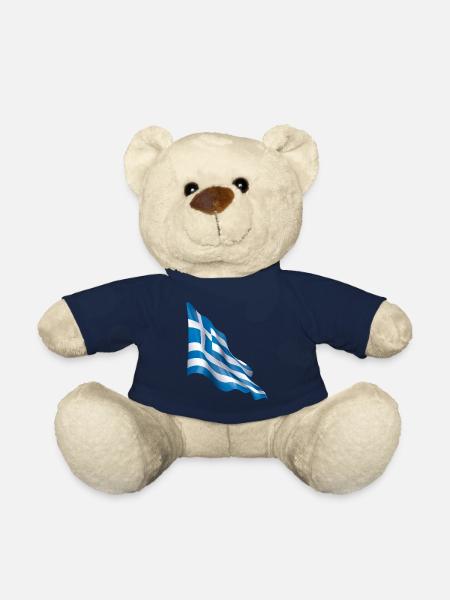 Drapeau de la Grèce - Nounours - bleu marine
