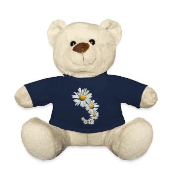 Daisy, daisy, flowers, petals, floral - Teddy Bear - french navy - Front