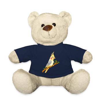 Calopsitte sur branche - Nounours - bleu marine - Devant